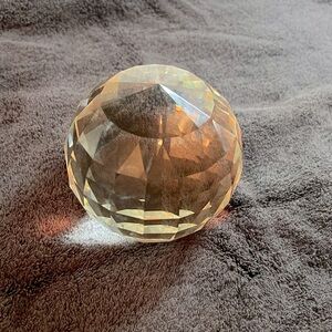 Round glass orb paperweight or rainbow maker EUC